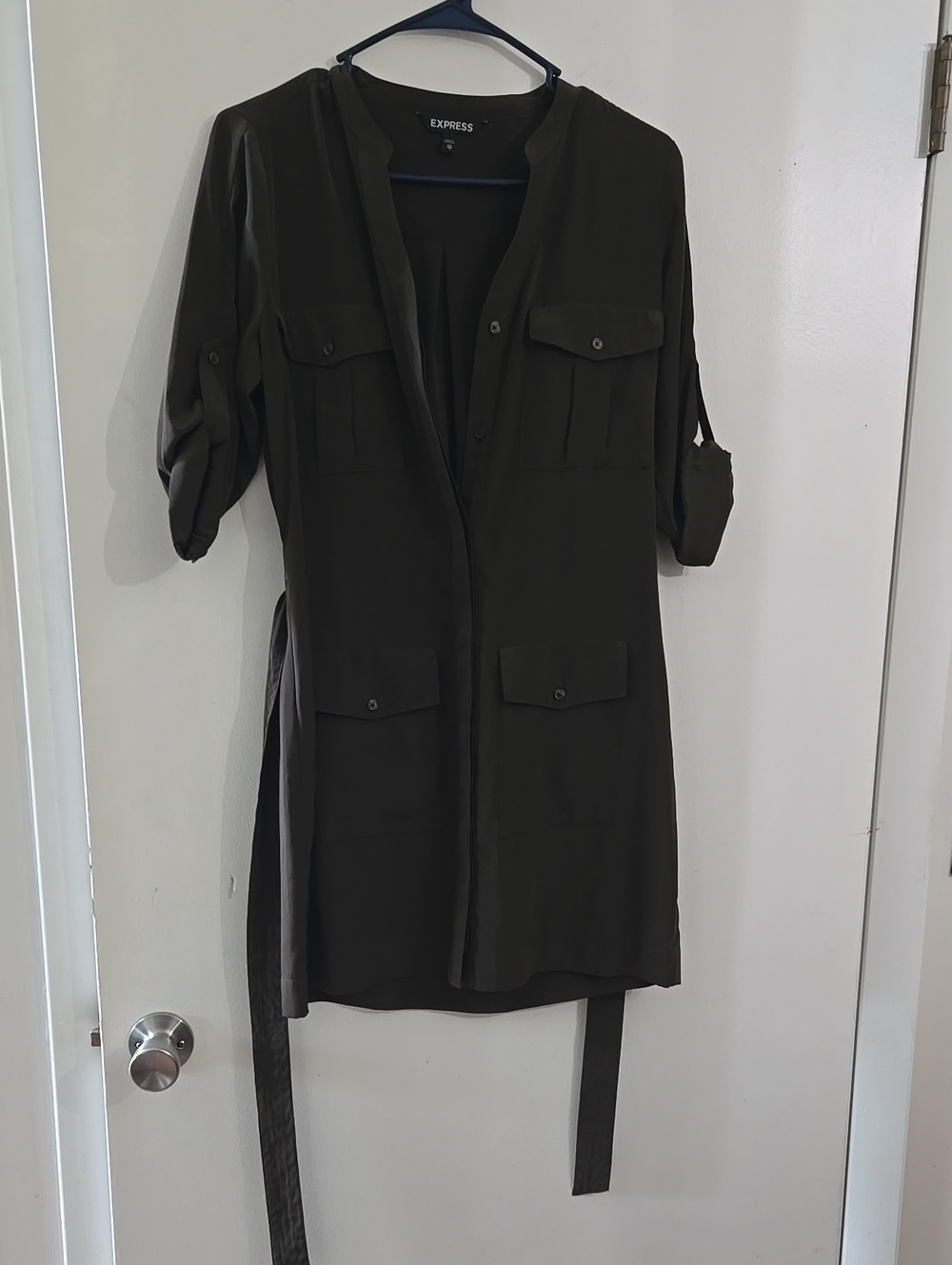 Express Women's Olive Utility Shirt/dress